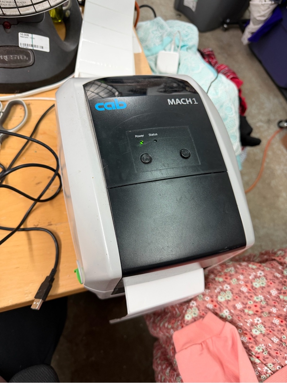 MACH 1 Label Printer - Black and Gray